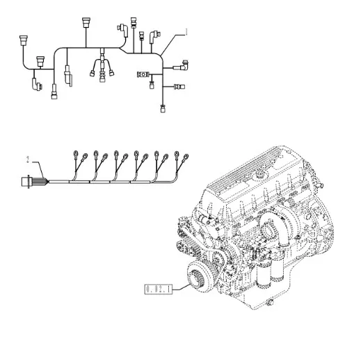 504149936 - Жгут электр. проводов форсунок топл. ДВС Cursor10 CR